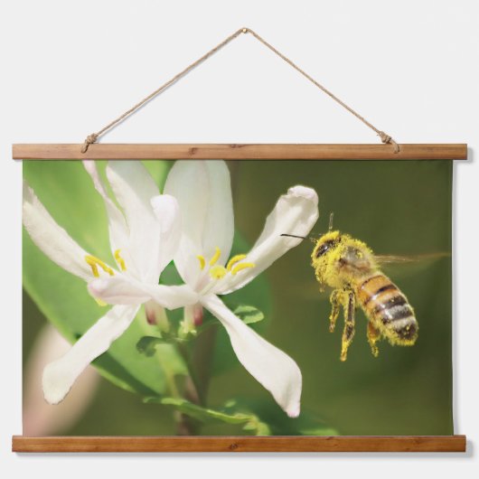 Honey bee Hanging Tapestry Hangend Wandkleed (Voorkant)