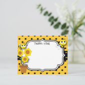 Honey Bee Hartelijk dank Bedankkaart (Staand voorkant)