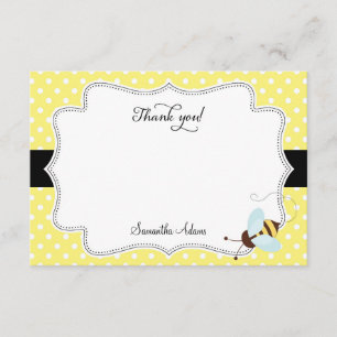 Honey Bee Hartelijk dank Kaart Polkadot