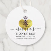 Honey Bee Heart Huidverzorging Faux Gold Folie Bedankjes Labels (Voorkant)