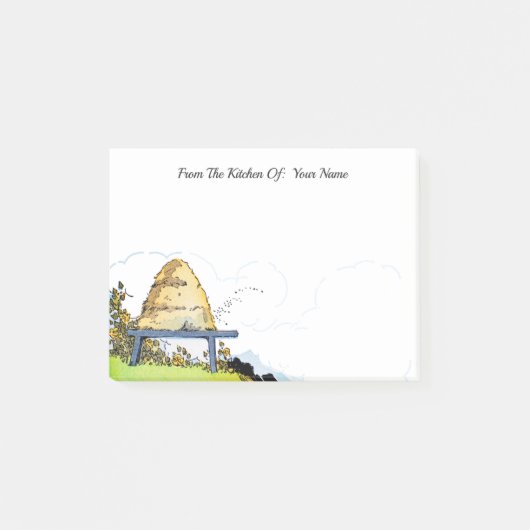  Honey Bee Hive Custom Script Stickies Post-it® Notes (Voorkant)