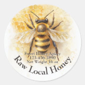 Honey Bee Honey Appiary Business Bottle Label (Voorkant)