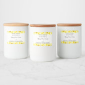 Honey Bee Honeycomb modifiable 3" x 2" Étiquette a (Bouteilles)