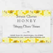Honey Bee Honeycomb modifiable 3" x 2" Étiquette a (Étiquettes simples)