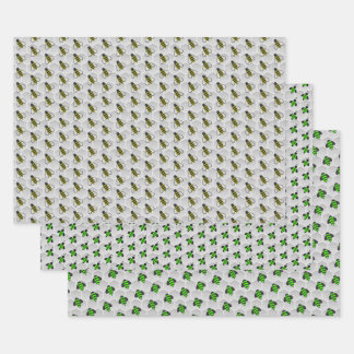 Honey Bee Honeycomb Wrapping Papier Set van 3 Inpakpapier Vel