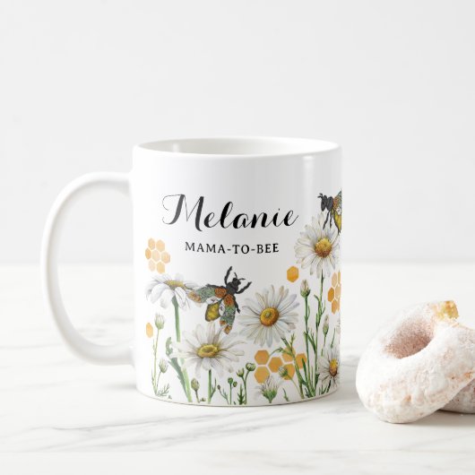 Honey Bee Mama to Bee Baby shower Mug | Bumblebee (Avec donut)