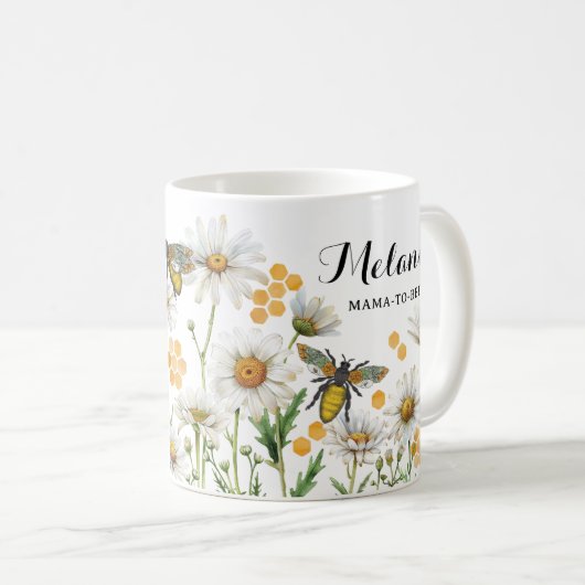 Honey Bee Mama to Bee Baby shower Mug | Bumblebee (Devant droit)