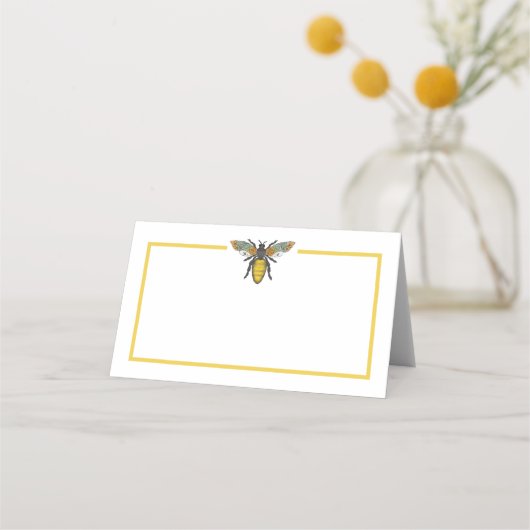 Honey Bee Mama to Bee Baby shower Place Card | Bu (Voorkant)