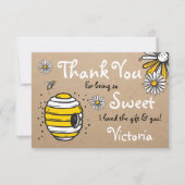 Honey Bee Merci carte de note (Devant)