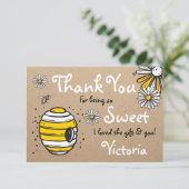 Honey Bee Merci carte de note (Debout devant)