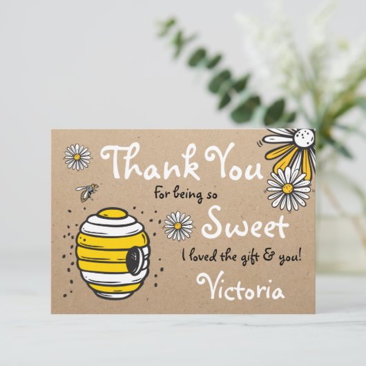 Honey Bee Merci carte de note (Debout devant)
