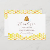 Honey Bee Merci Cartes (Devant / Derrière)