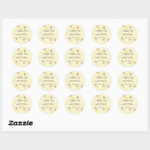 Honey bee minimalistisch dank u ronde sticker (Vel)