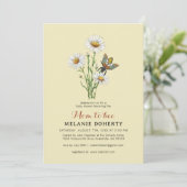 Honey Bee Mom to Bee Baby shower Invitation | wild Kaart (Staand voorkant)