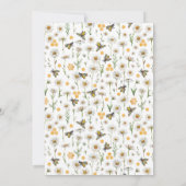 Honey Bee Mom to Bee Baby shower Invitation | wild Kaart (Achterkant)