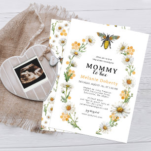 Honey Bee Mommy to Bee Baby shower Invitation Wi Kaart