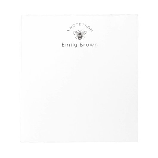 Honey Bee Personalized Notepad Notitieblok (Voorkant)