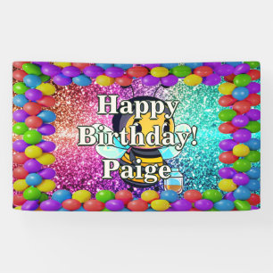 Honey Bee Personnalisé caractère bannière d'annive