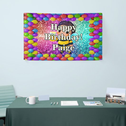 Honey Bee Personnalisé caractère bannière d'annive (Salon professionnel)