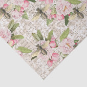 Honey Bee Pink Floral Tissuepapier (Detail)