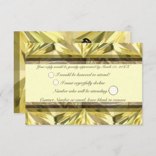 Honey Bee RSVP (Devant / Derrière)