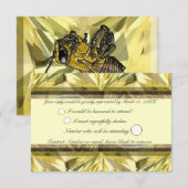 Honey Bee RSVP Kaartje (Voorkant / Achterkant)