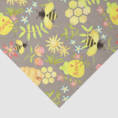 Honey Bee Sage Green Tissuepapier (Detail)