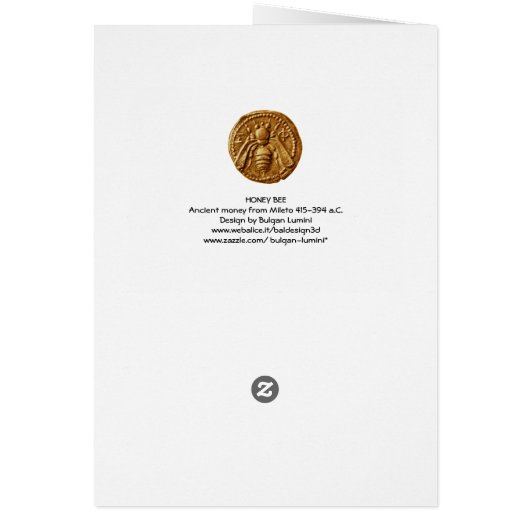 HONEY BEE SCEAU DE CIRE, VENTE D'OEUVRE/apiculture (Dos)