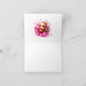 Honey bee thema Meisje's Baby shower Dank u Bedankkaart (Binnen)