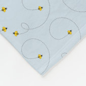 Honey Bee Waggle Dance Blue Fleece Deken (Hoek)