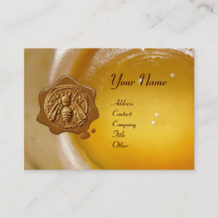 HONEY BEE WAX SEAL , BEEKEEPER APIARIST VISITEKAARTJE