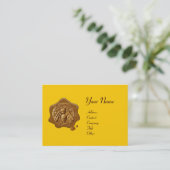HONEY BEE WAX SEAL , BEEKEEPER APIARIST VISITEKAARTJE (Staand voorkant)
