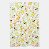 Honey Bee White Theedoek (Verticaal)