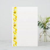 Honey Bee Yellow Honeycomb bekleed briefpapier (Staand voorkant)