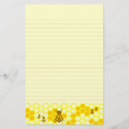 Honey Bee Yellow Honeycomb bekleed briefpapier
