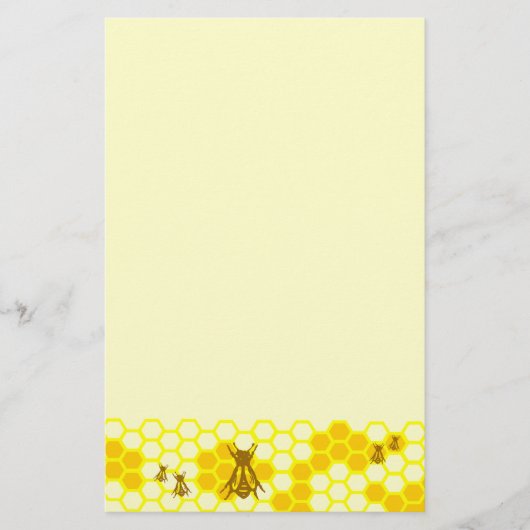Honey Bee Yellow Honeycomb papeterie (Devant)