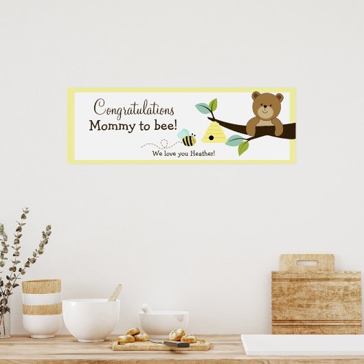 Honey Beer Custom Baby shower Banner Print (Keuken)