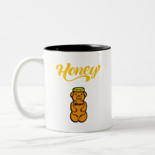 Honey Beer huisdier naam Tweekleurige Koffiemok