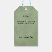 Honey Beer Verjaardagsfeest servetten Cadeaulabel (Achterkant)