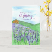 Honey Bees Lavendel Veld Gelukkige Verjaardag Zust Kaart (Gele Bloem)