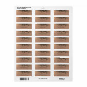 Honey Beige Champagne Golden Sparkle Lights Etiket (Full Sheet)