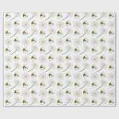 Honey Bumble Bee Gnome Pattern Cadeaupapier (Vlak)