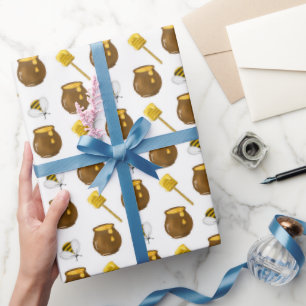 Honey Bumble Bee Gnome Pattern Cadeaupapier