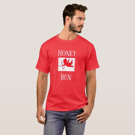 Honey Bun Valentijnsdag Mannen T-shirt (Voorkant volledig)