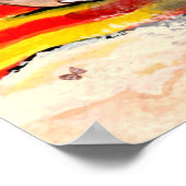 Honey Bunny Beach Rabbit Affiche de vacances tropi (Coin)