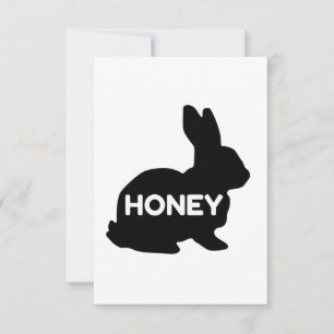 Honey Bunny Cute Funny Bedankkaart