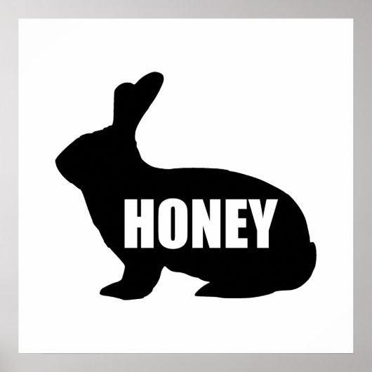 Honey Bunny Cute Funny Poster (Voorkant)