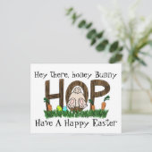 Honey Bunny Rabbit Briefkaart (Staand voorkant)