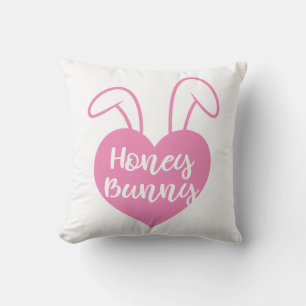 Honey Bunny roze hart Kussen