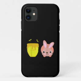 Honey Bunny Schattige & Funny Rabbit Dierenvriende iPhone 11 Hoesje